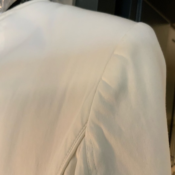 SOLD Burberry Prorsum $1795 White Collarless Cotton Blazer 44 Made in Italy - Picture 7 of 12